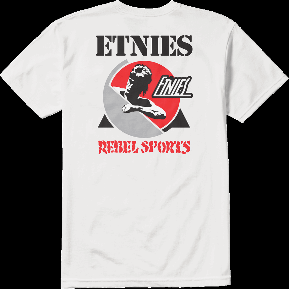 Biała Koszulka Sportowa Rebel Etnies